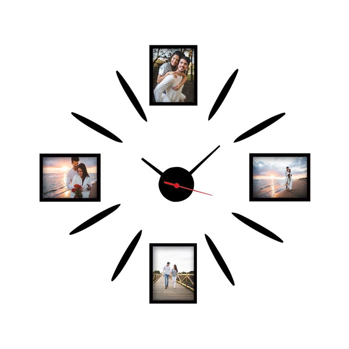 Wallity Reloj Decorativo SCS06 de MDF 50 x 50 cm para Decoración del Hogar Elegante y Sofisticada